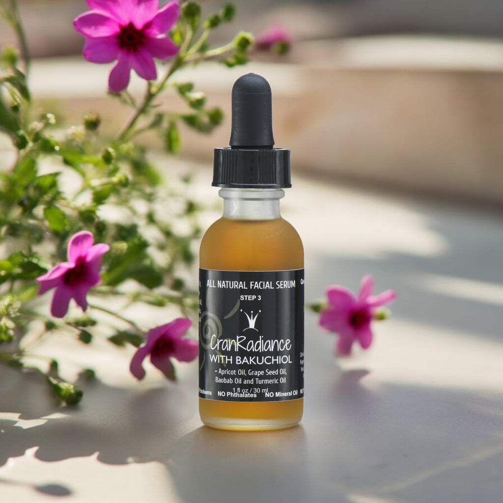 CranRadiance anti-aging facial serum with organic cranberry oil